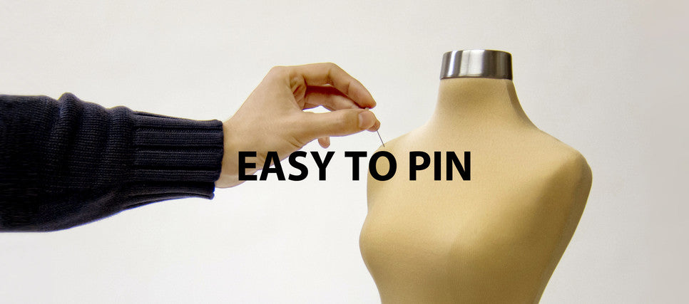 Pin in dress form